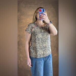 Chic Animal Print Blouse for Women
